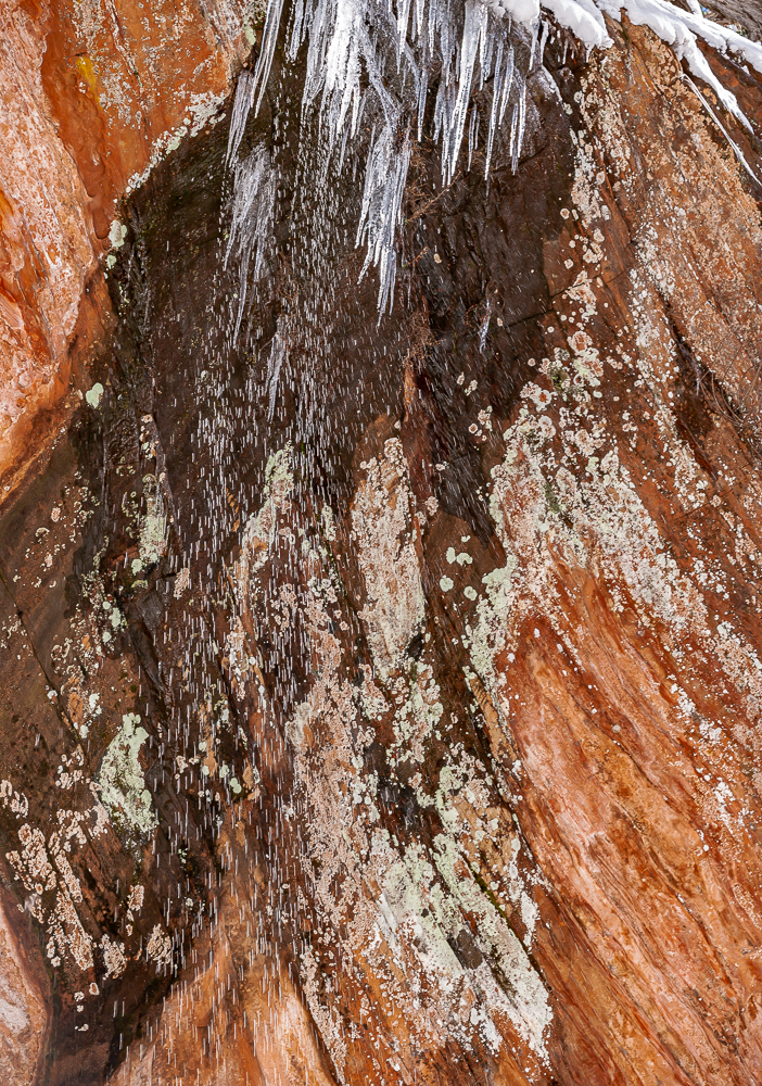 “Melting Icicles Against a Canyon Wall, Sedona, 2006”