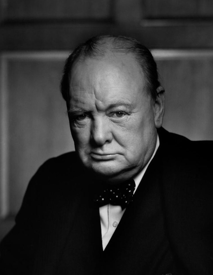 A Crop of a portrait of Winston Churchill - Yousuf Karsh