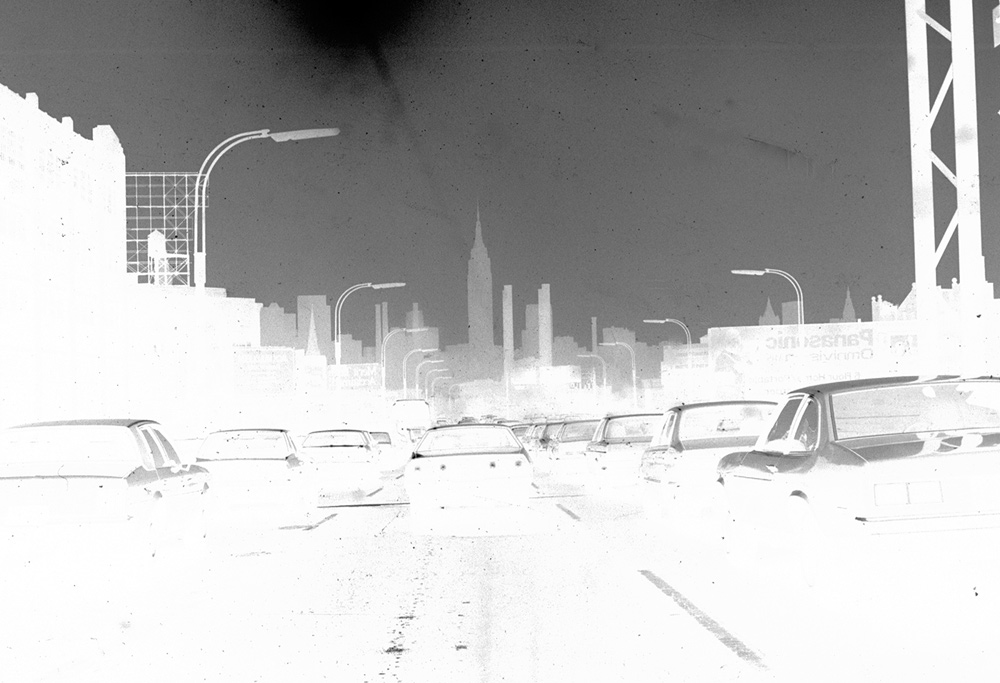 This negative was a grab made in the mid-nineteen seventies as I was caught in the usual jam on the Long Island Expressway (often known as the world’s longest parking lot). It’s clearly a throwaways but I gave it a try. There are virtually no mid-tone values.