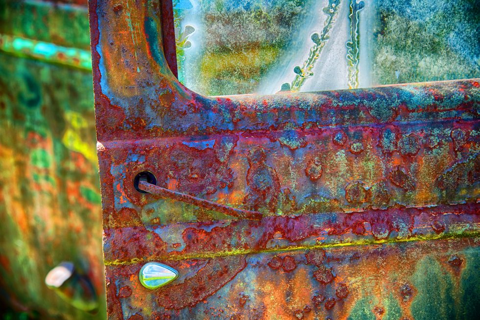 Rusty truck door