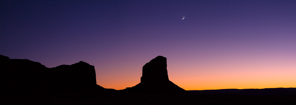 Monument Valley Moonset