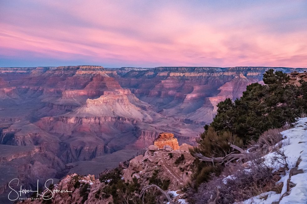 Sunrise on the South Kaibab Trail, Grand Canyon