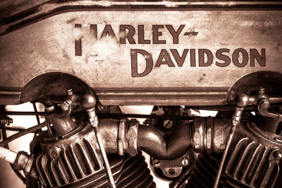 Harley-Davidson motorcycle classic car detail …