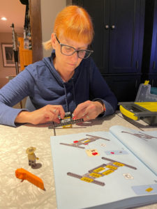 Debra working on her Lego project