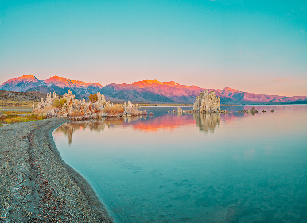 Mono Lake with Green Sky
