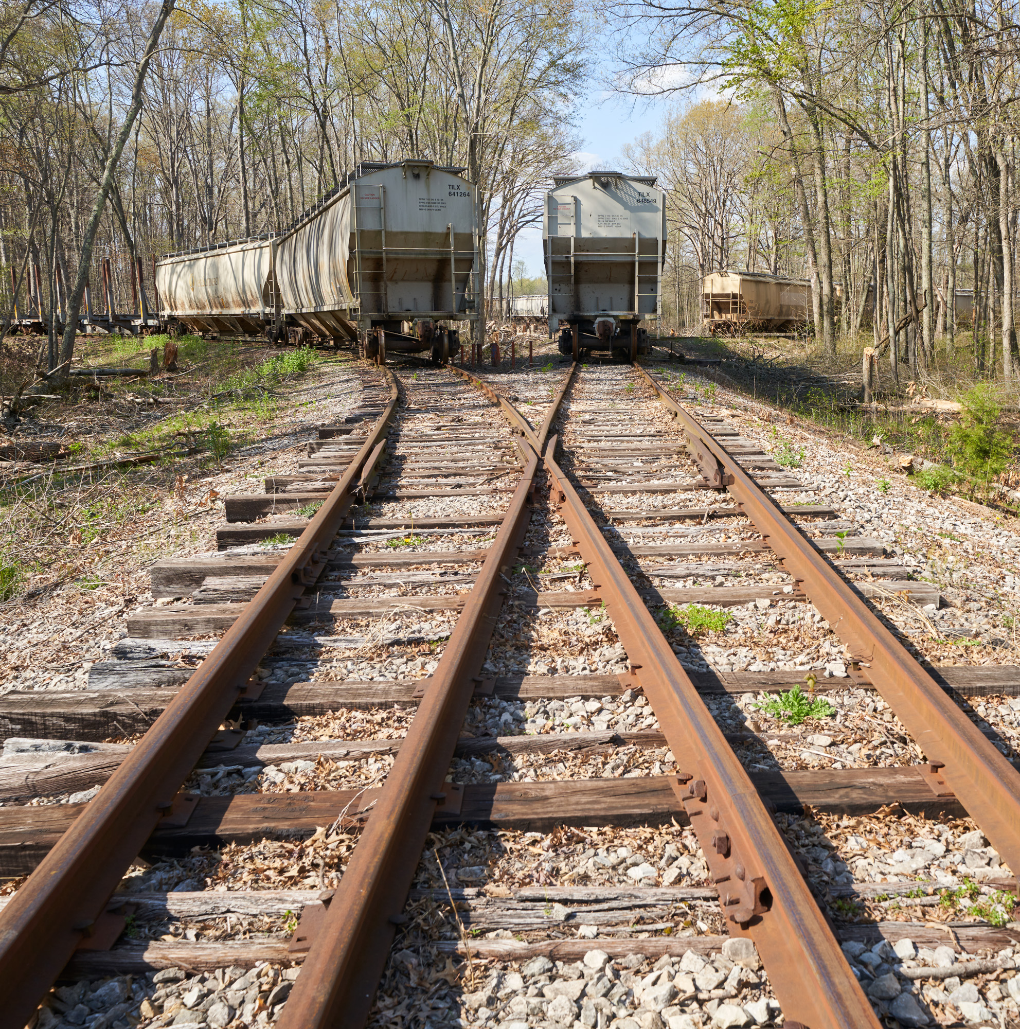 There are railroad tracks and train cars everywhere. I'd love to explore these more.