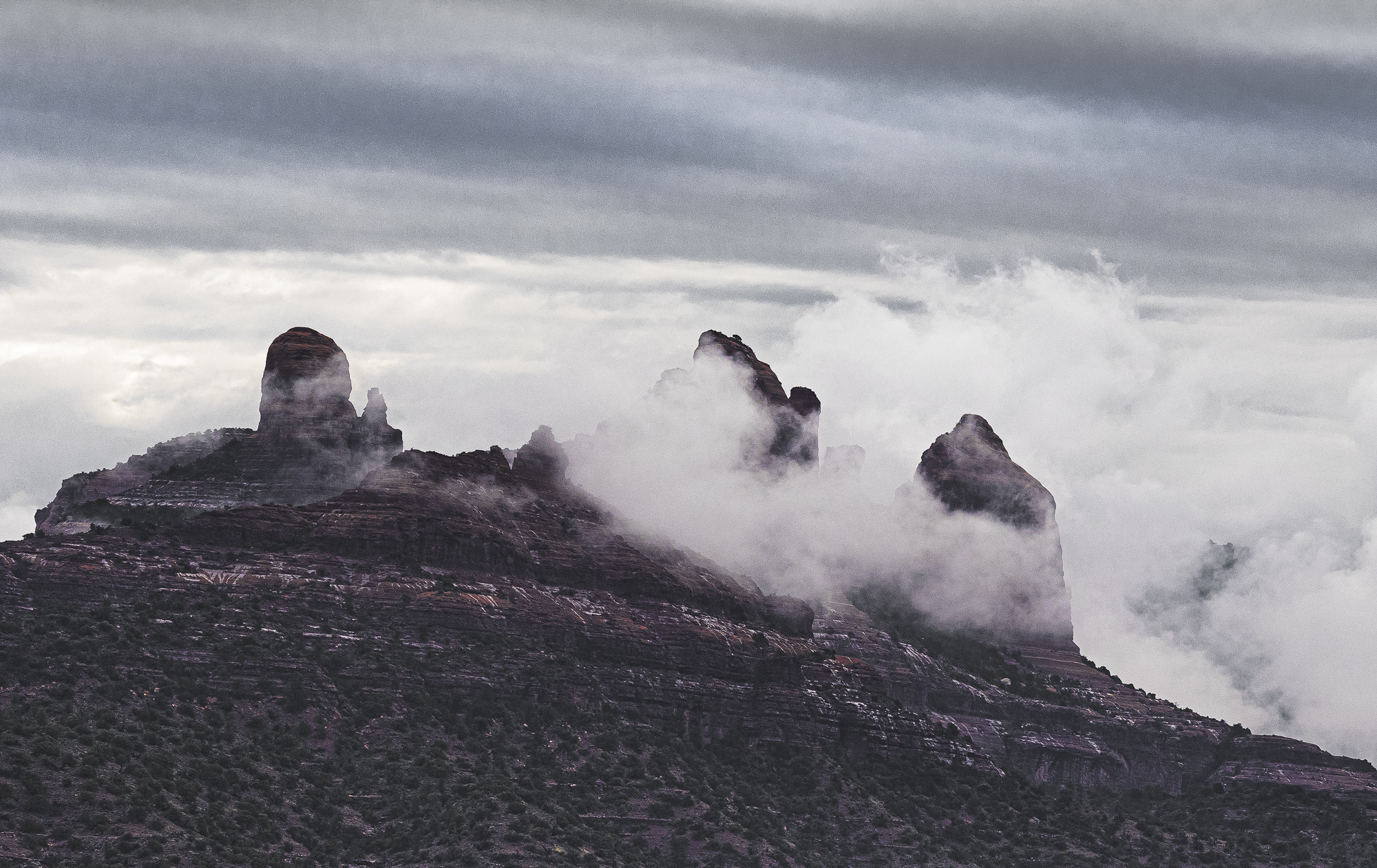 Monsoon Clouds Over Carrousel Rock