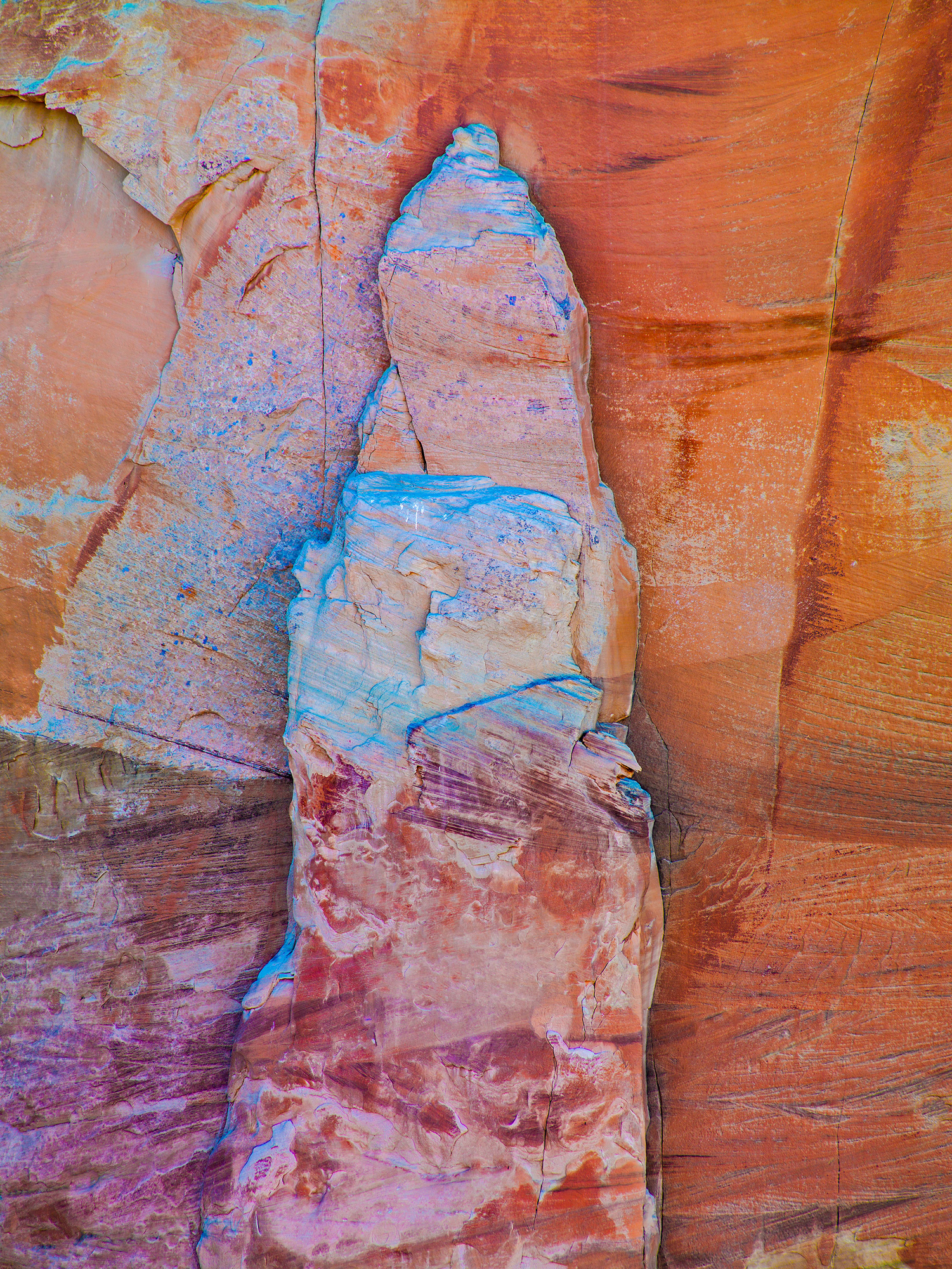 Canyon Wall in Purple and Orange Tones