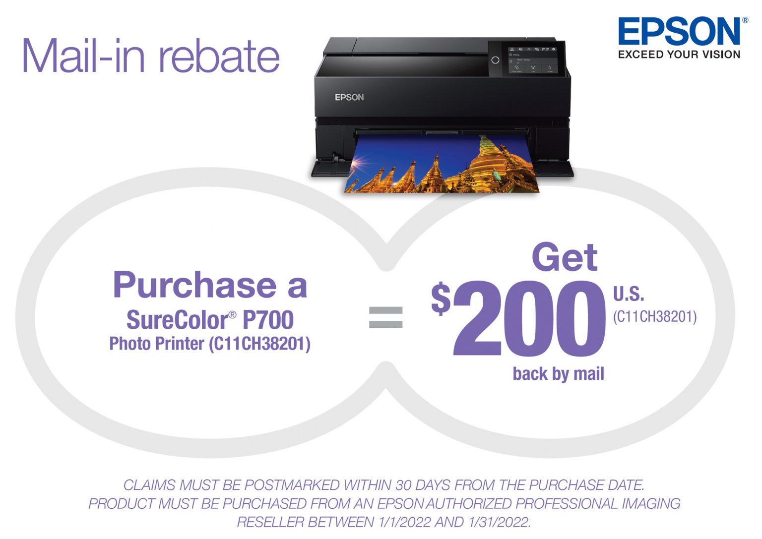Special Epson 200 USD Printer Rebates Through January 31st Epson 