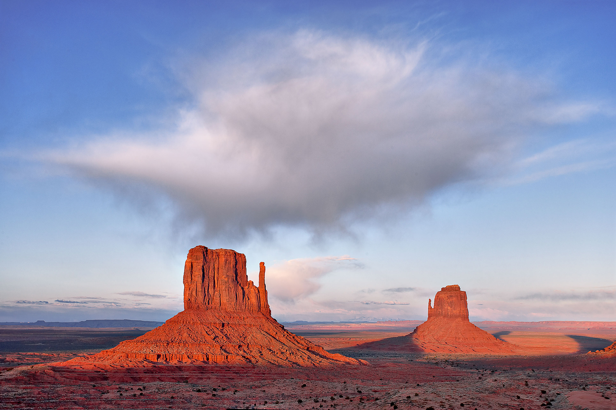 Left and Right Mittens, Monument Valley.