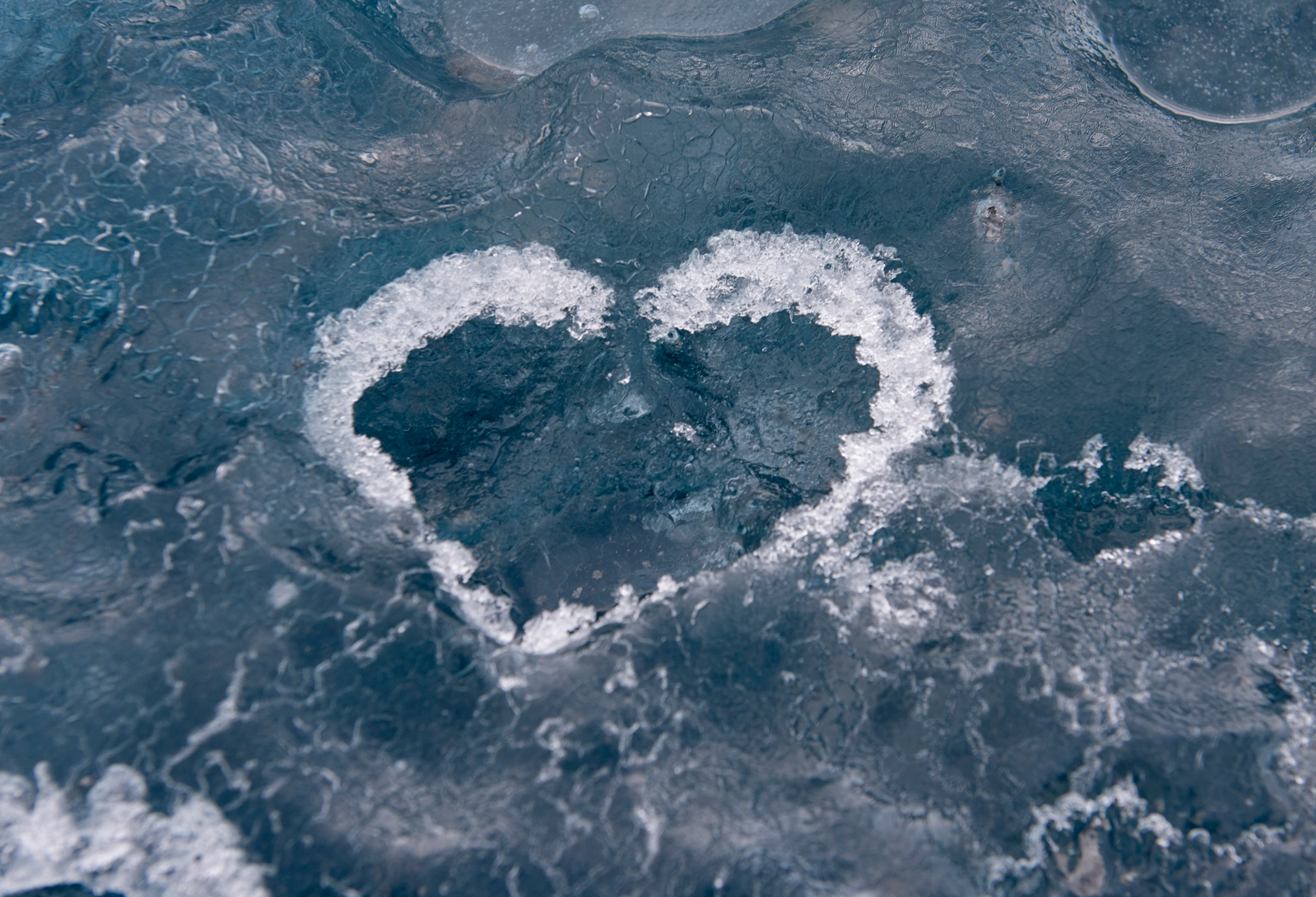 The heart in the ice that Ruslan found us