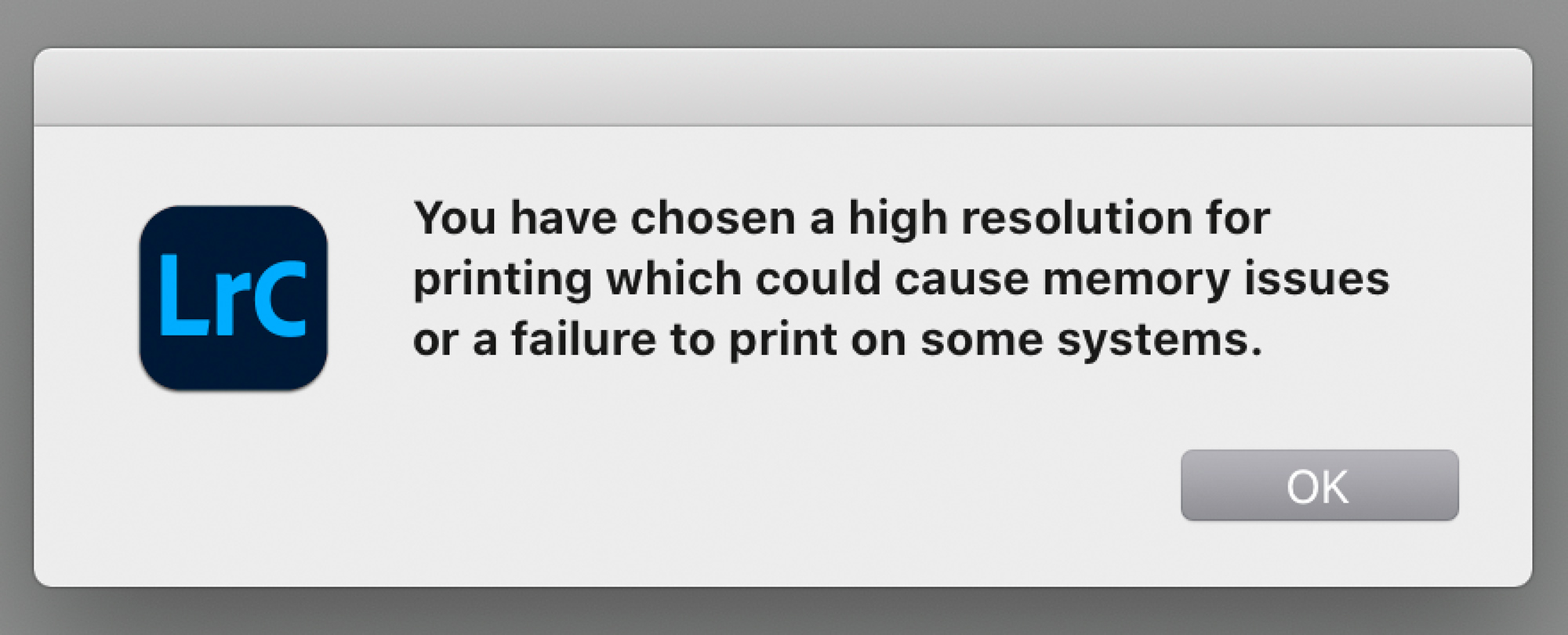 This is Adobe’s way of saying if you send too much resolution to your printer, it’s your own darn fault. Don’t worry, if you accidentally enter in some weird number above 1,440 it won’t let you as shown below.