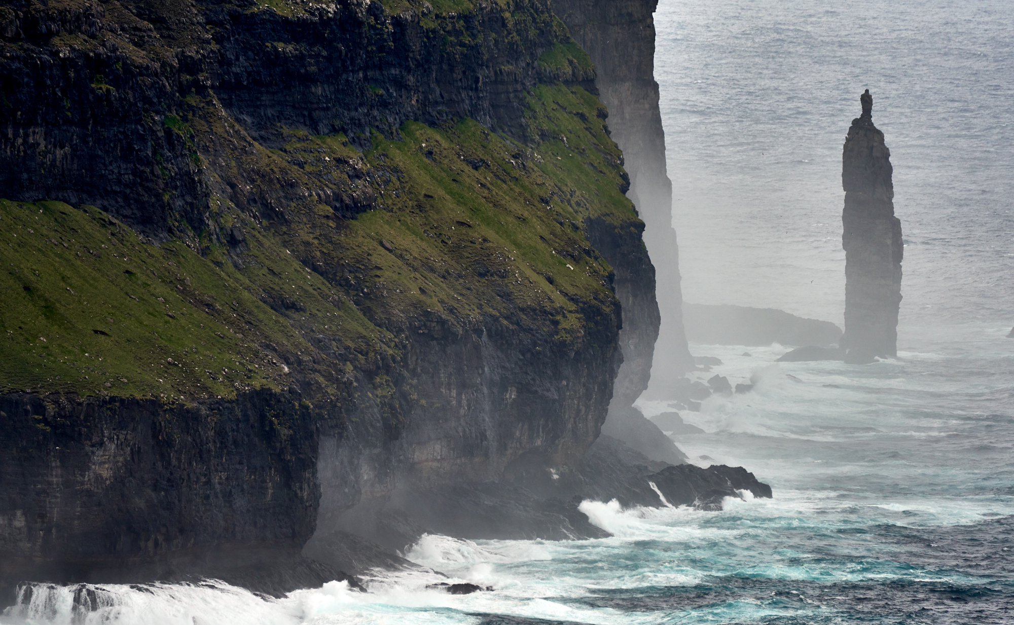 Faroe Islands is all about these giant cliffs and ocean waves