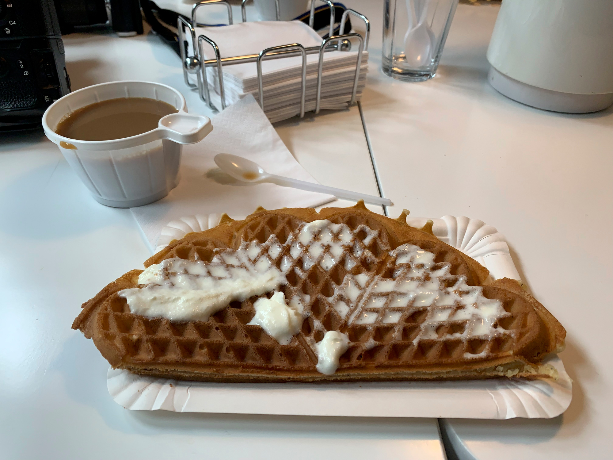 When we need some warmth and a snack there is nothing like a Faroe Island waffle and coffee