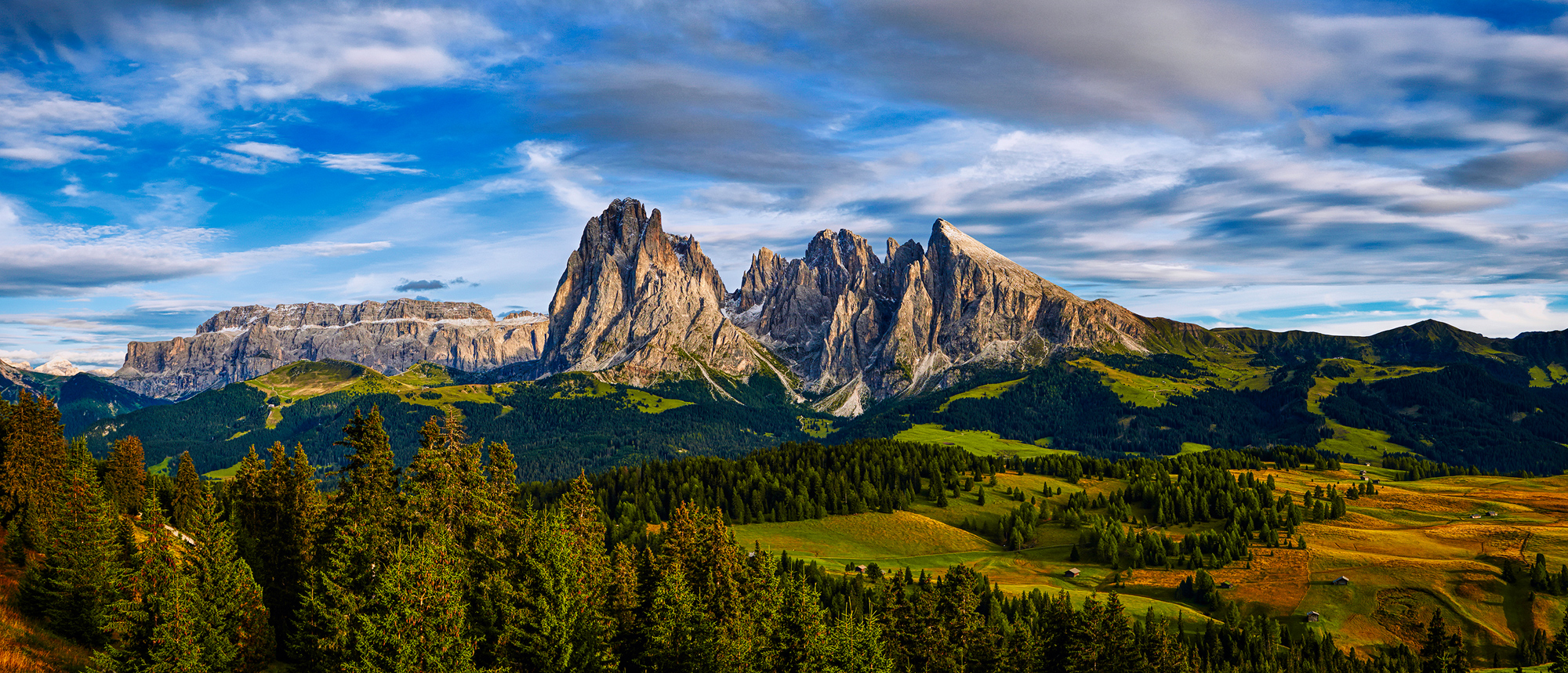 One of my favorite locations in the day, Dolomites, 4 exposure stitch