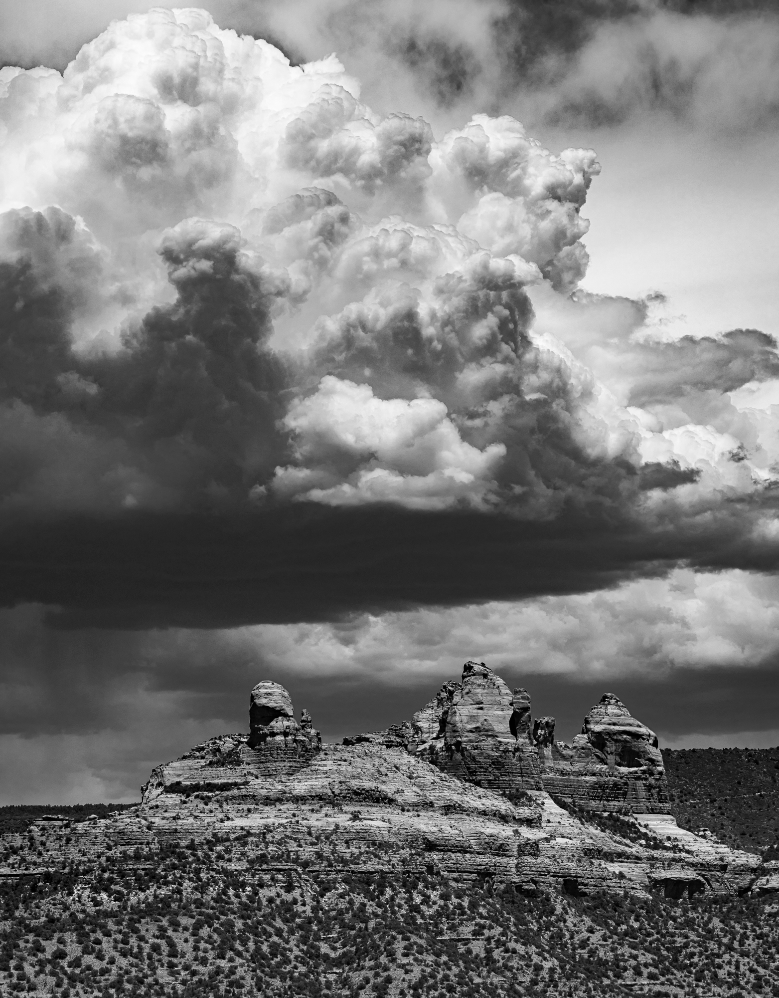“Monsoon Cloud Over Carousel Rock”, 2020, Sedona, AZ