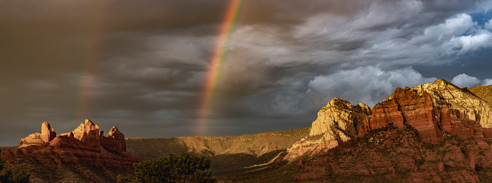 Clearing Thunderstorm & Rainbow, Sedona, AZ