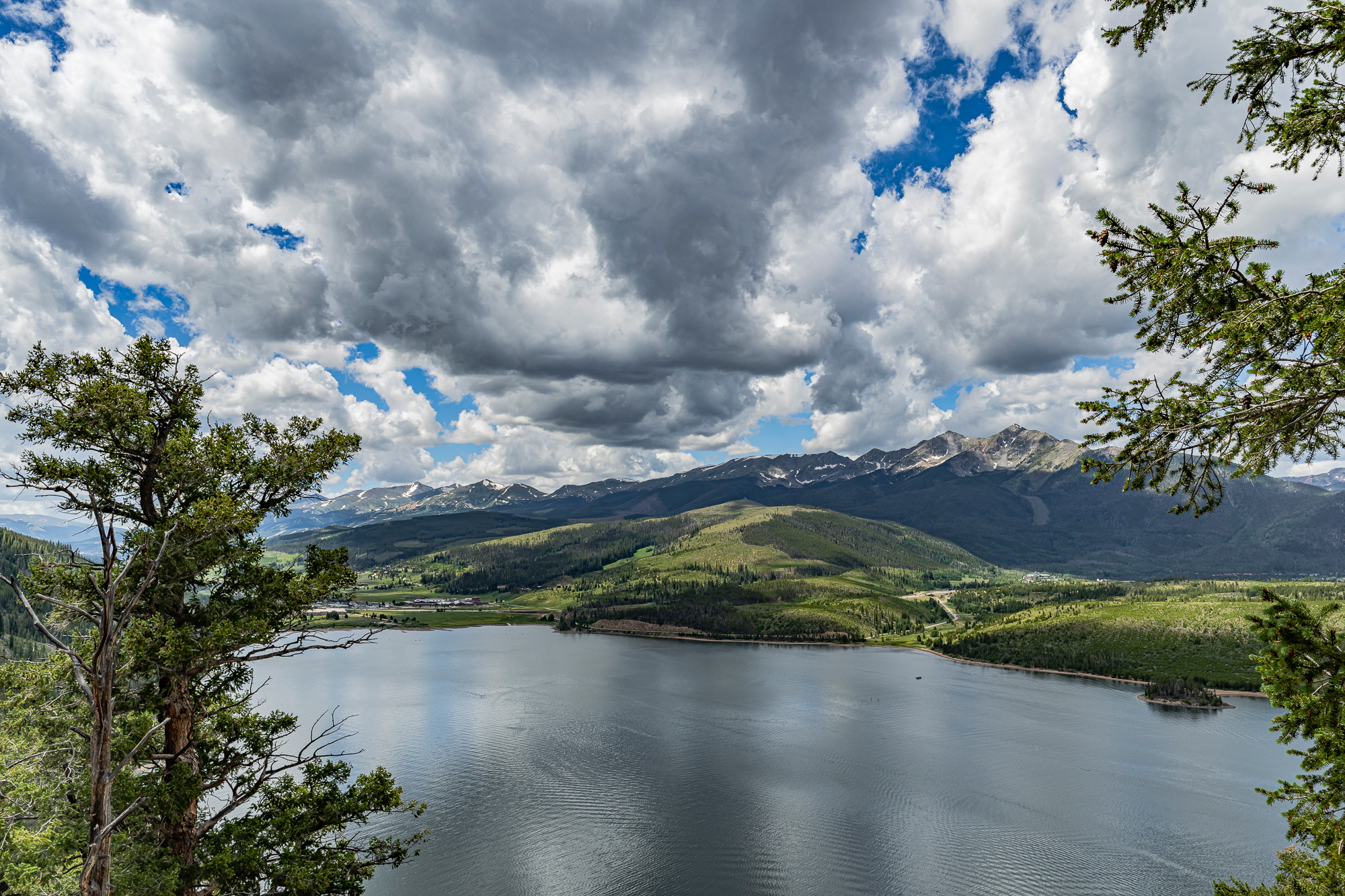 Lake Dillon, CO from a hiking trail, July 4,2022