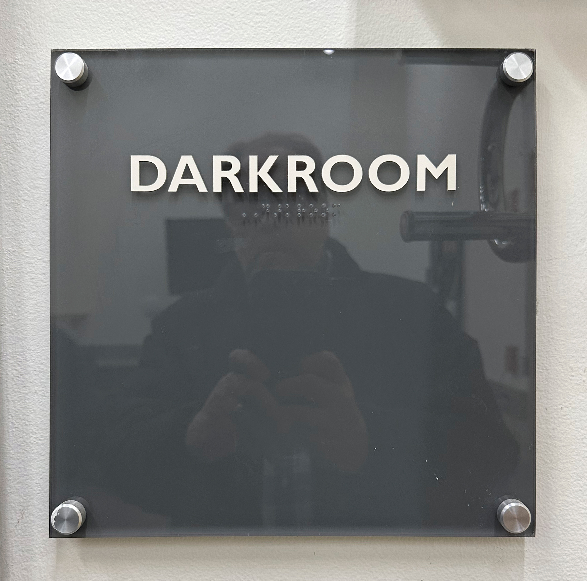 Wow . . a real darkroom sign and in braile too
