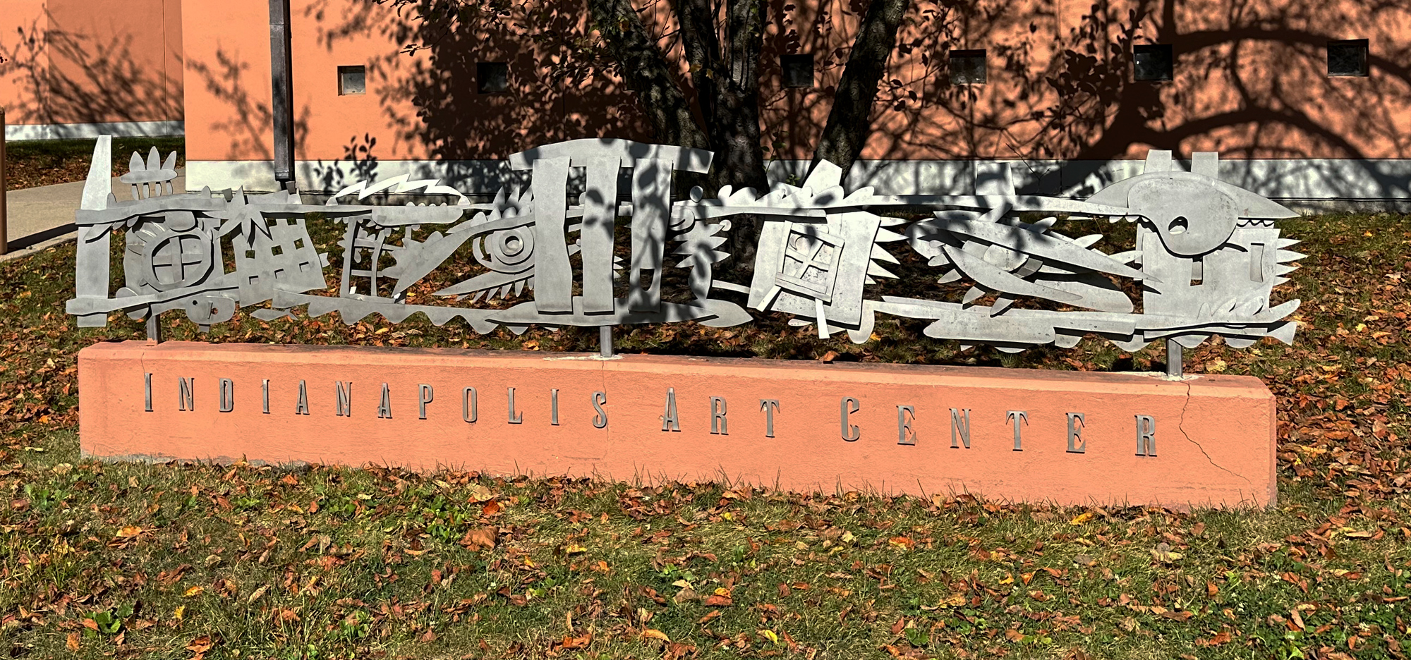 This beautiful sign welcomes you to the Art Center