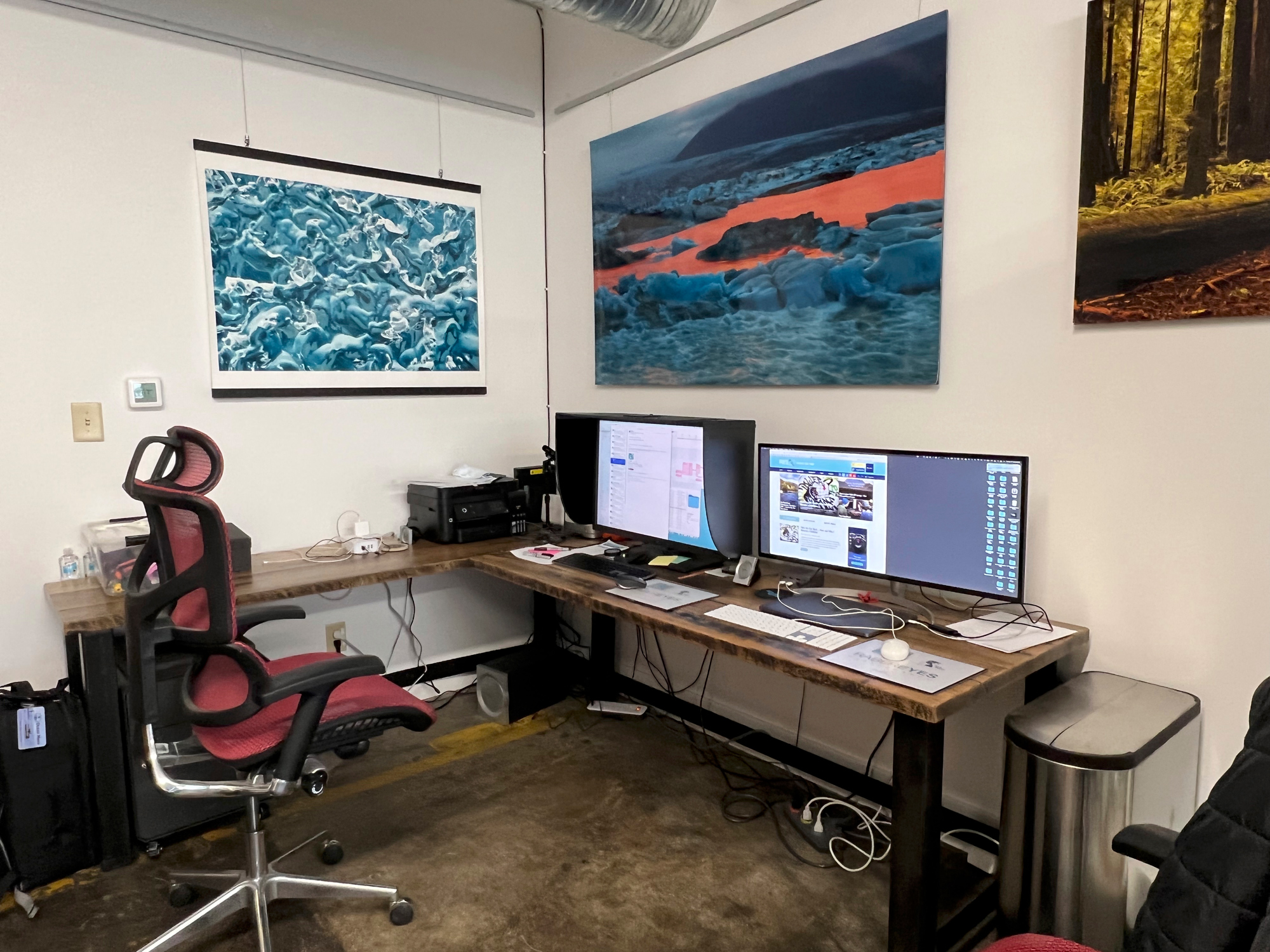 My workstation at the Stutz Studio