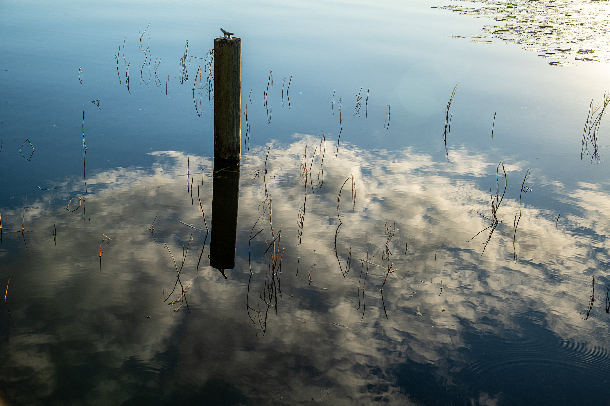 Clouds-and-Mooring-Post