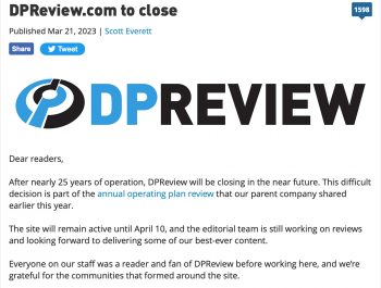 DPReview Is Shutting Down