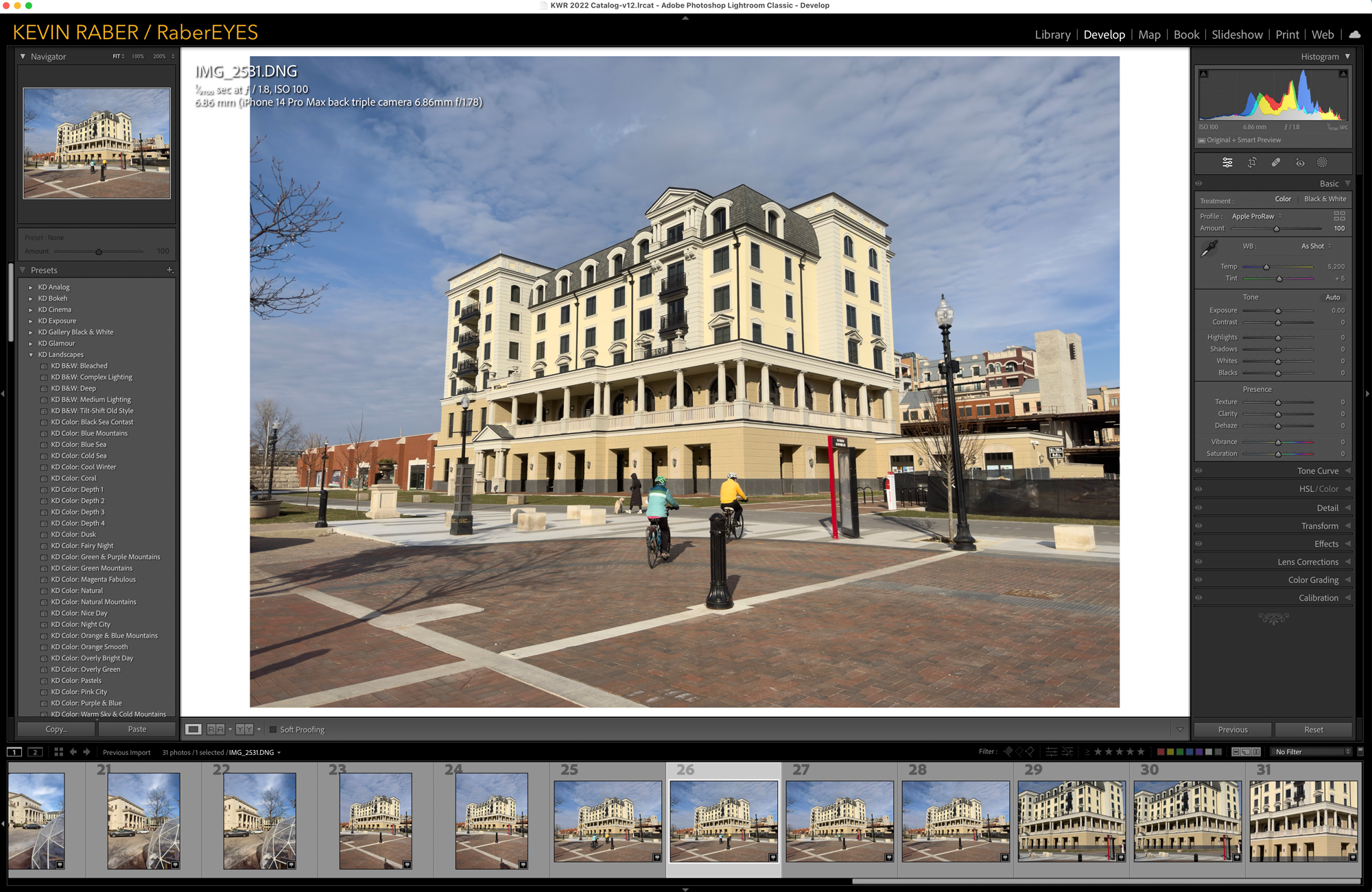 The images in Lightroom prior to being exported