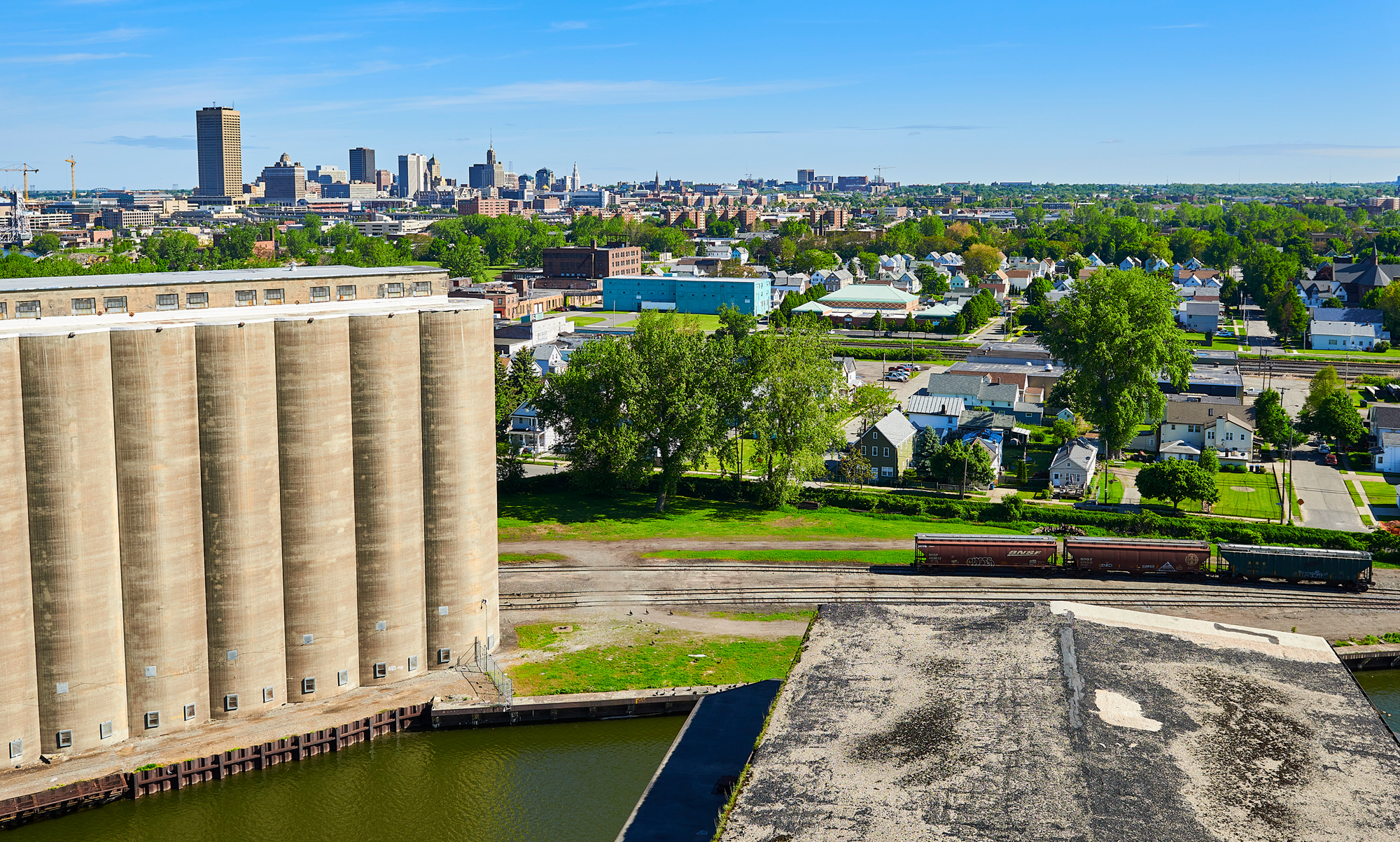 A view from the top of one silo and you can see Buffalo in the background
