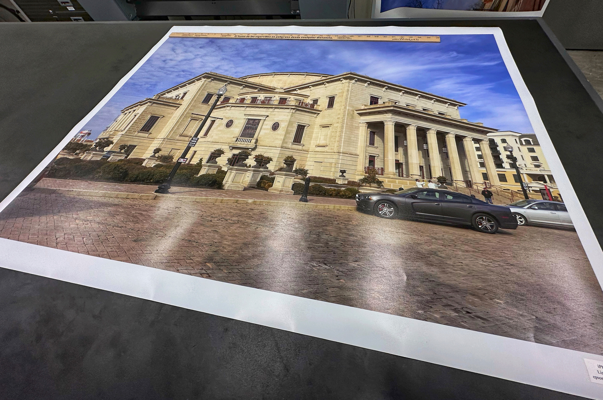 A 42 inch wide image on a 44 inch wide piece of Epson Pro Luster Paper