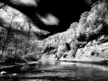 Sugar Creek near Shades State Park iPhone 14 Pro Max, Camera +, 30 sec exposure, 720nm infrared filter, processed in Lightroom Mobile and SnapSeed