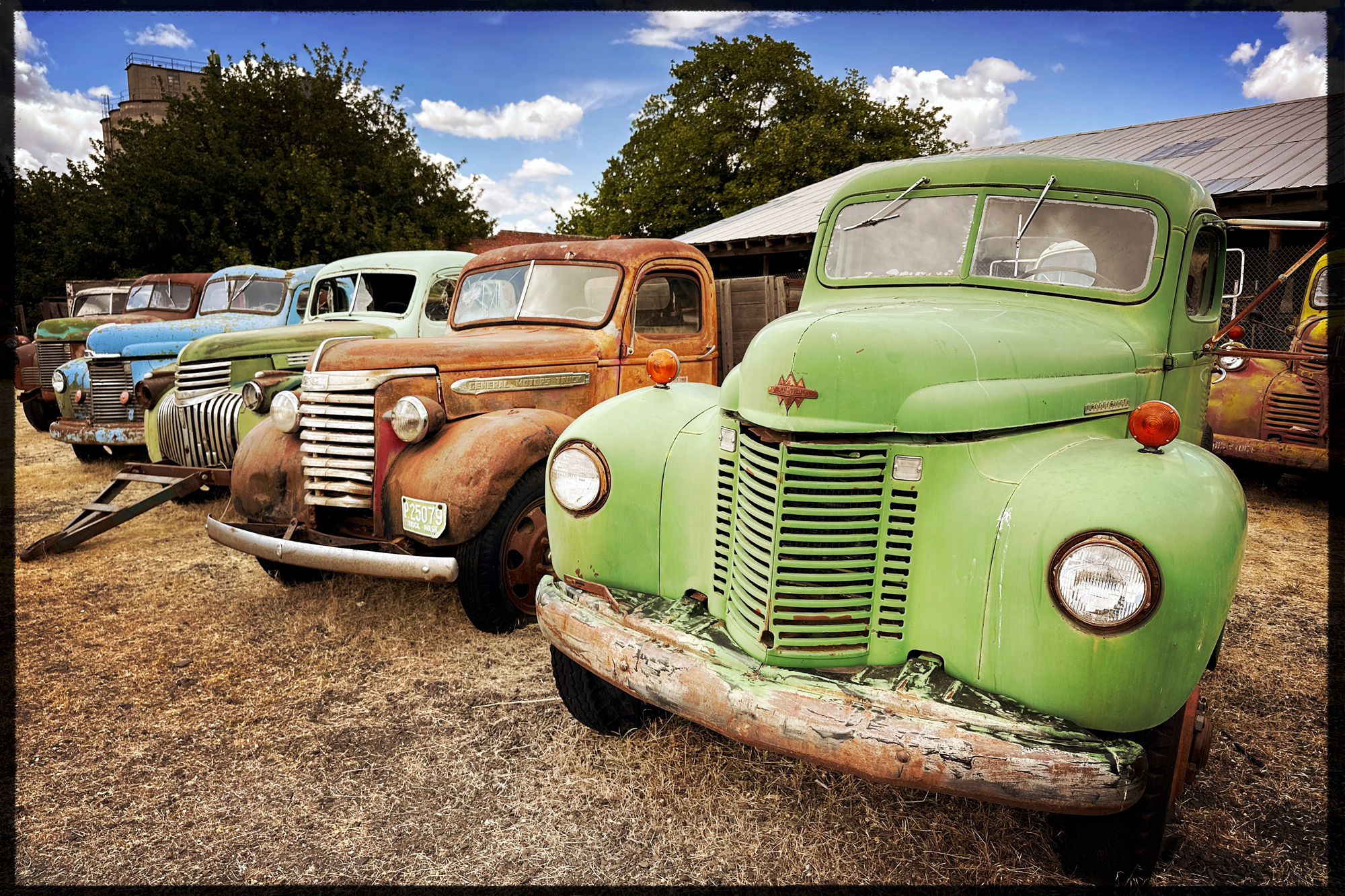 Old trucks in Sprague, Washington