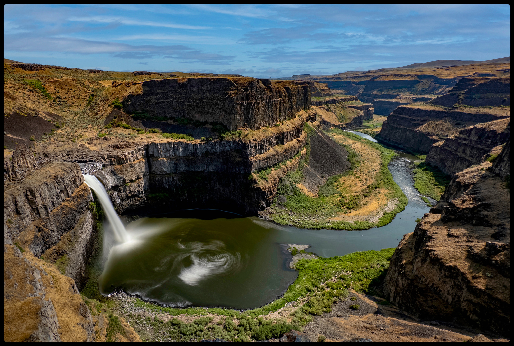 Palouse Falls using the Reflex App on the iPhone that does long exposures without ND filters. Really a very good app.