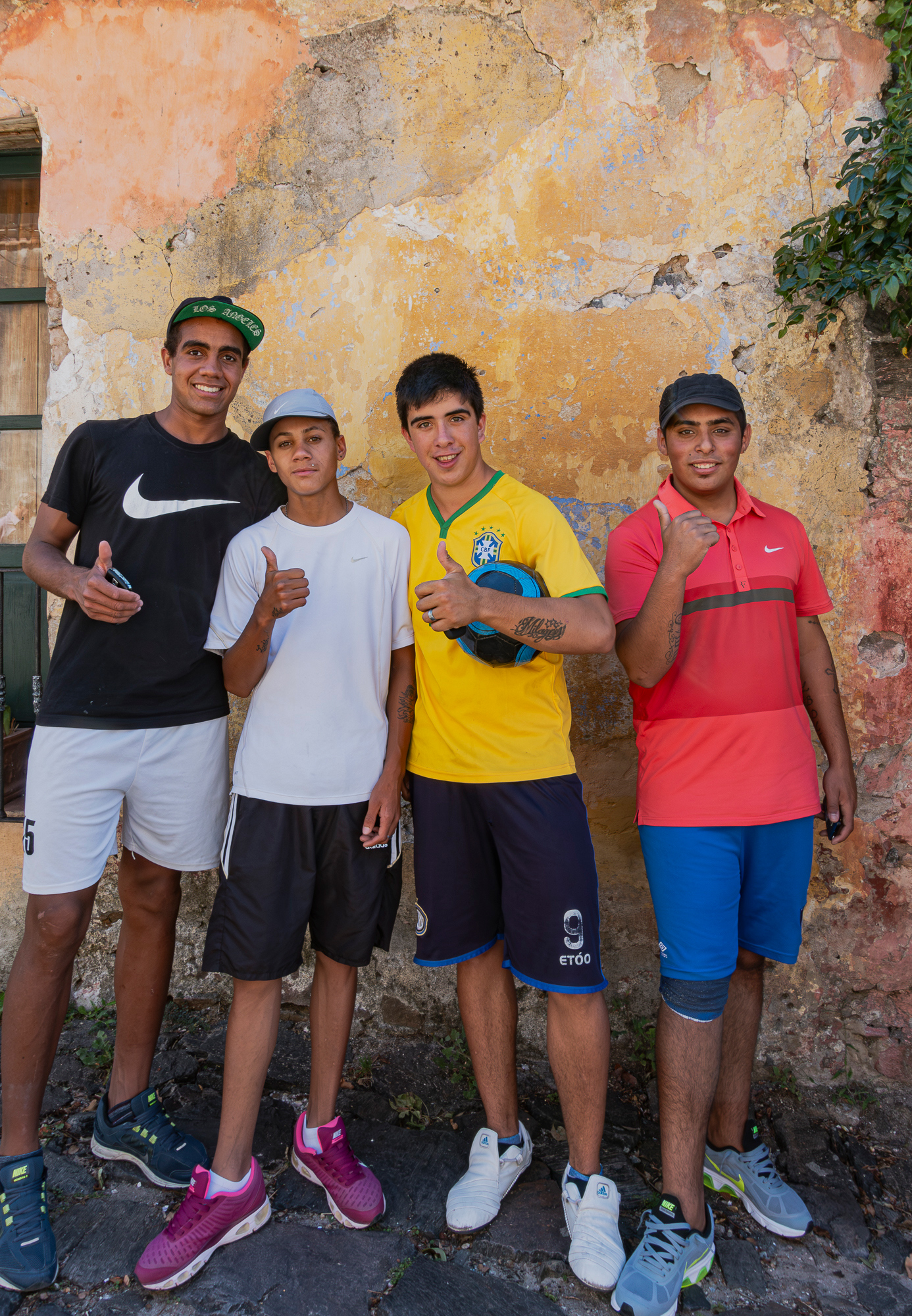 Four Young Uruguayan Soccer Players
