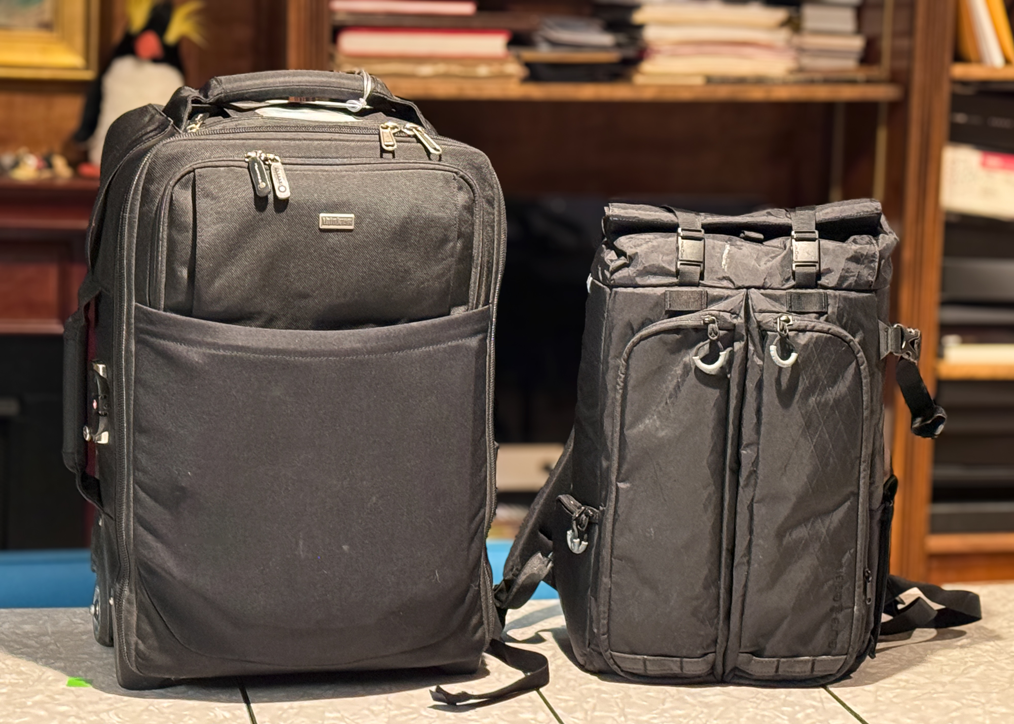 The two bags carry all my gear